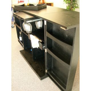 Proman Products Steamer Trunk Bar Cabinet in Ebony