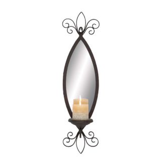 Metal Mirror Candle Sconce