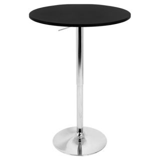Bistro Adjustable Bar Table in Black