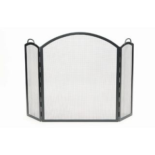 Minuteman Arched 3 Panel Wrought Iron Fireplace Screen