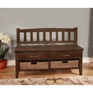 Simpli Home Williamsburg Wood Storage Entryway Bench with Drawers and