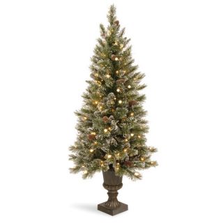 Glittery Bristle Pine 5 Green Pine Entrance Artificial Christmas Tree