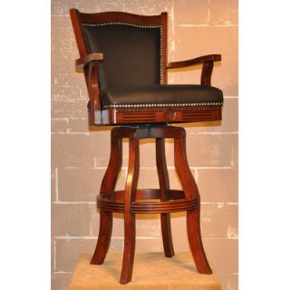ECI Swivel Bar Stool   Monticello 30 Leather in Cherry