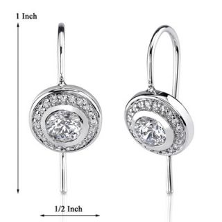 Oravo Ultra Chic Sterling Silver Medallion Style French wire Earrings