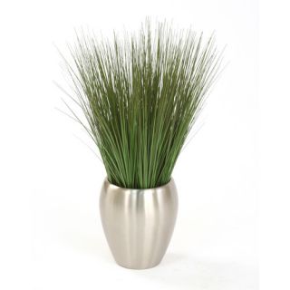 Silk Grass in Rectangular Vase