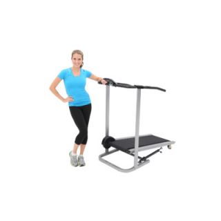 Exerpeutic Manual Treadmill with Safety Handles and Pulse