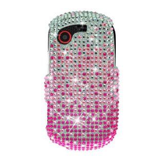 Waterfall Pink With Full Rhinestones Hard Protector Case Cover For Samsung Gravity T SGH T669 Cell Phones & Accessories