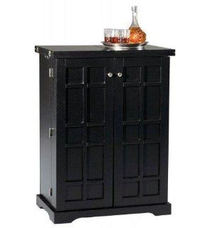 Home Styles Furniture Steamer Black Folding Home Bar Set   Home Bar And Bar Stool Sets