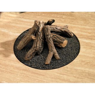 OW Lee Casual Fireside Hi Heat Ceramic Log Kit with Lava Granules