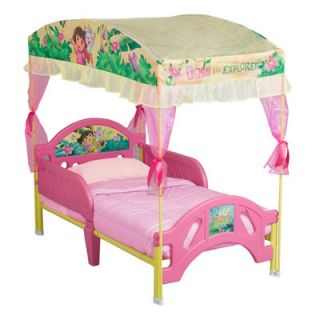 Delta Children Nickelodeon Dora the Explorer Toddler Bed with Canopy