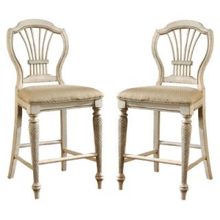 Hillsdale Wilshire White 23.25 Counter Stool (Set of 2)