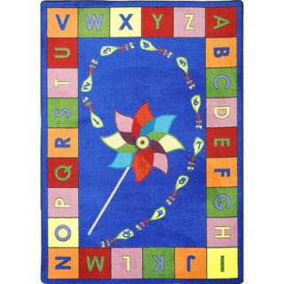 Joy Carpets Educational Alphabet Pinwheel Kids Rug