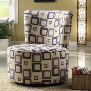 Woodbridge Home Designs Blue Geometric Easton Chair