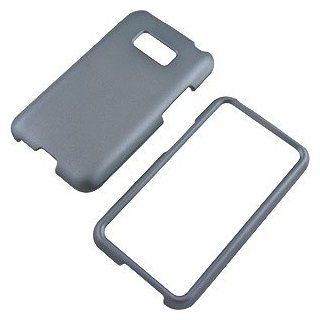 Gray Rubberized Protector Case for LG Optimus Elite LS696 Cell Phones & Accessories