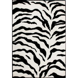 nuLOOM Earth Zebra Print Black/Ivory Rug