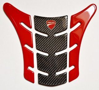 Carbon Fiber & Red Motorcycle Tank Protector Pad for Ducati Monster 696 796 1100 EVO Automotive