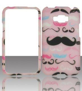 2D Mustach Design LG Optimus Elite LS696 Sprint, Virgin Mobile Case Cover Hard Protector Phone Cover Snap on Case Faceplates Cell Phones & Accessories