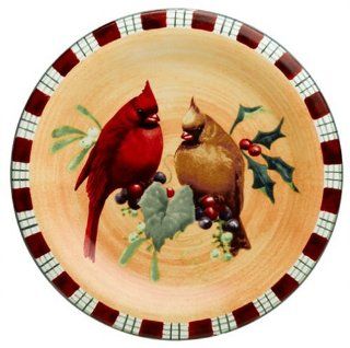Lenox Winter Greetings Everyday Stoneware Cardinal Salad Plate Kitchen & Dining