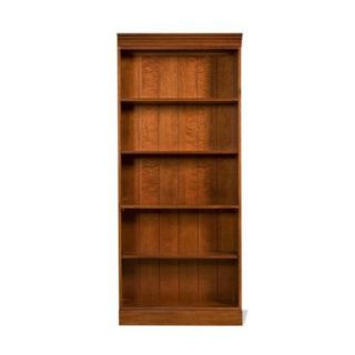 Riverside Furniture American Crossings Tall Bookcase in Fawn Cherry