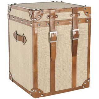 Safavieh Alex Leather Strap Square Trunk