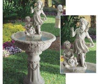 52" Grande Classic Baby Birds Cherub Children Home Garden Sculpture Statue Fountain  Outdoor Statues  Patio, Lawn & Garden