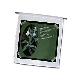 3dRose fl_47087_1 Snowdrops Spring Flowers Wild Easter Greetings Spring Garden Flag, 12 by 18 Inch  Outdoor Flags  Patio, Lawn & Garden