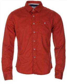 Long Sleeved Cotton Poplin Shirt Ginger Spice M at  Mens Clothing store