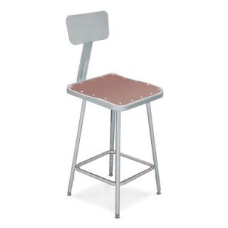 National Public Seating Height Adjustable Stool with Square Seat