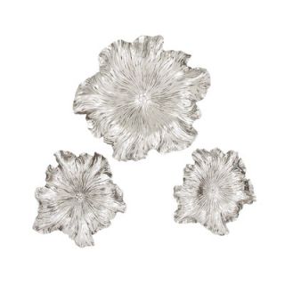 Woodland Imports 3 Piece Floral Wall Plaque Set