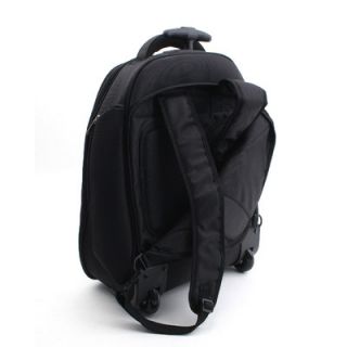 Merax Fly Over Rolling 15.4 Laptop Backpack in Black
