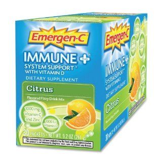 Alacer Emergen C Immune Plus System Support, Citrus, 30 Count Health & Personal Care
