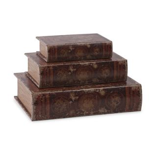 Woodland Imports Classic Library Wood Storage Book (Set of 3)