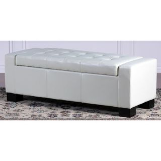 Home Loft Concept Gilbert Tufted Leather Storage Ottoman