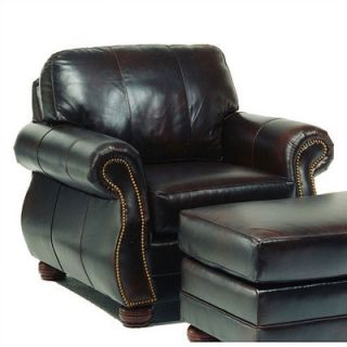 Distinction Leather Easton Leather Chair and Ottoman