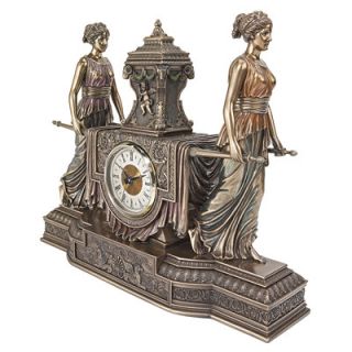 Design Toscano Versailles Maidens Sculptural Mantel Clock