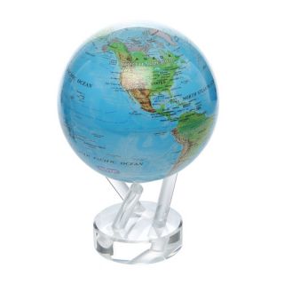 Blue Oceans with Relief Map Globe