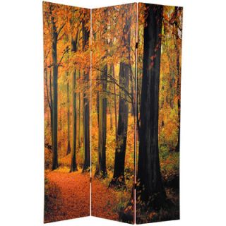 Oriental Furniture 70.88 Double Sided Autumn Trees 3 Panel Room