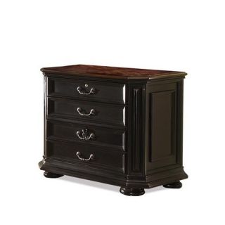 Allegro Lateral File Cabinet in Burnished Cherry and Rubbed Black