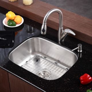 Kraus Stainless Steel 16 Gauge Undermount 23 Single Bowl Kitchen Sink