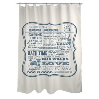 OneBellaCasa Doggy Decor Dog Mom Polyester Shower Curtain