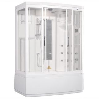 Ariel Bath Aromatherapy Sliding Door Steam Shower with Bath Tub with