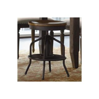 Great Rooms Swivel Factory Stool in Distressed Hickory Stick