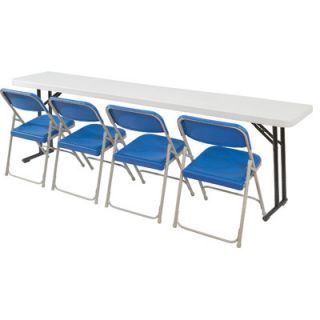 National Public Seating 6 Rectangular Narrow Folding Table