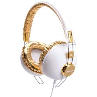 iDance HIPSTER 703 Headband Headphones   White & Gold Musical Instruments