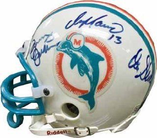 Autographed Dan Marino Mini Helmet   Jimmy Johnson & Don Shula  Sports Related Collectibles  Sports & Outdoors