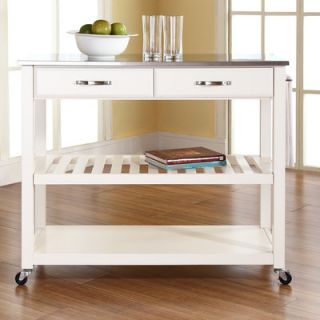 Crosley Kitchen Cart with Stainless Steel Top