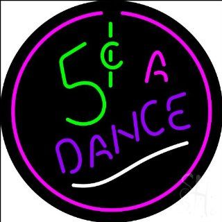 5 Cents A Dance Outdoor Neon Sign 26" Tall x 26" Wide x 3.5" Deep  Business And Store Signs 