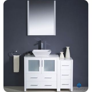 Fresca Torino 42 Modern Bathroom Vanity Set with Side Cabinet and