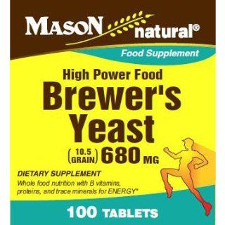 Mason Natural Brewers Yeast 680 Mg Tablets, High Power Food   100 Ea Health & Personal Care