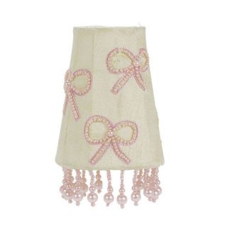 Pearl Bows Sconce Shade in Ivory/Pink